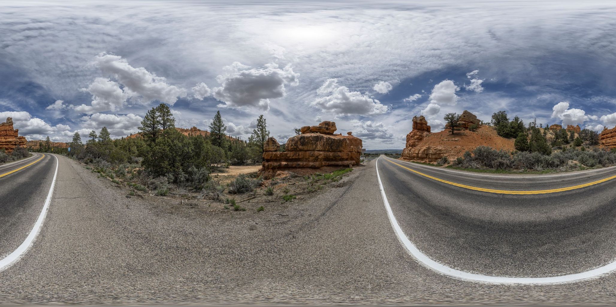 Red Rocks and Mountains: A Scenic Road in Utah - HDRi Maps and Backplates
