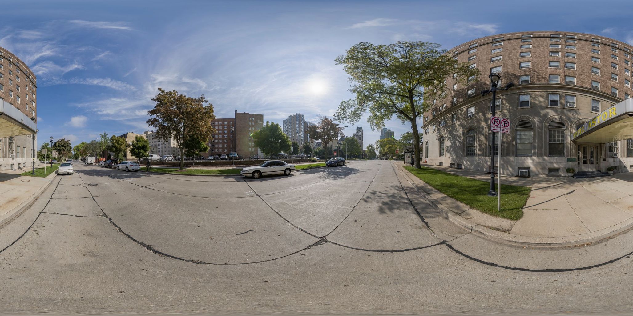 Urban City Street in Milwaukee, Wisconsin - HDRi Maps and Backplates