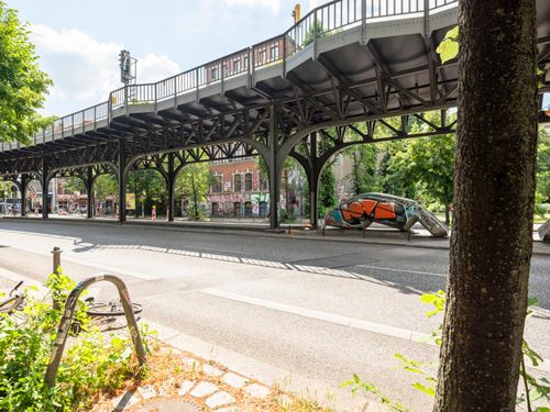 Daytime in Berlin: City Road and Bridge - HDRi Maps and Backplates