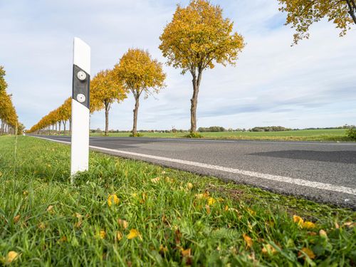 Germany Road: Asphalt in a Cloudy Landscape - HDRi Maps and Backplates
