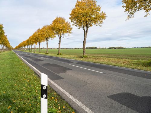 Germany Road: Asphalt in a Cloudy Landscape - HDRi Maps and Backplates
