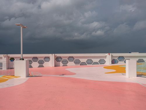 Miami Beach Parking Lot with Ocean View - HDRi Maps and Backplates