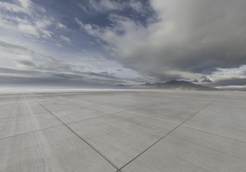 Plane at Airport in the California Desert - HDRi Maps and Backplates