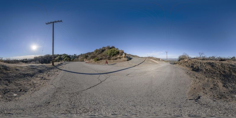 Rural Road in Los Angeles HDRi Maps and Backplates