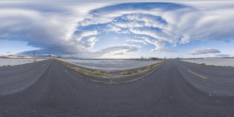 An Endless Road at Dawn HDRi Maps and Backplates