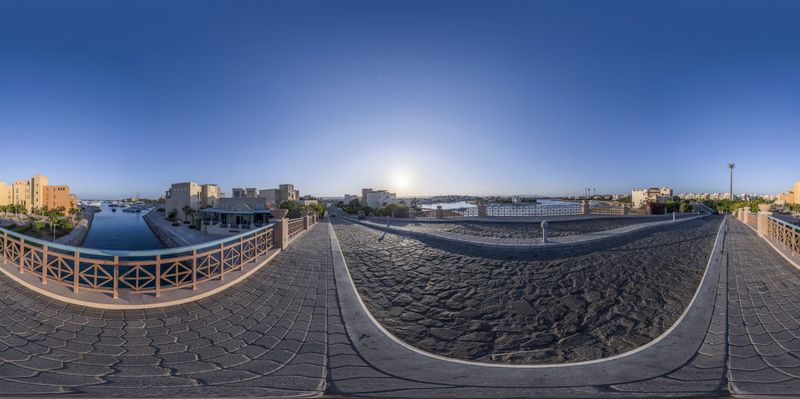 Egypt's Coastal Connection: Modern Bridge Over the Ocean HDRi Maps and ...