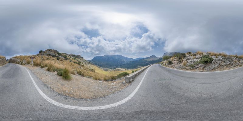 Highway on the Balearic Islands, Spain HDRi Maps and Backplates