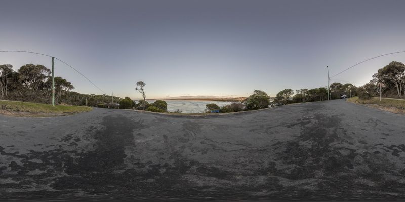 Scenic Coastal Landscape with Lake and Trees - HDRi Maps and Backplates