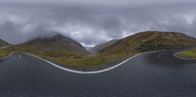 Mountain Road HDRi Maps and Backplates