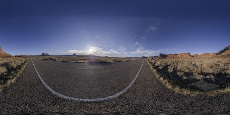 Scenic Road Trip through Utah's Red Rock Canyons HDRi Maps and Backplates