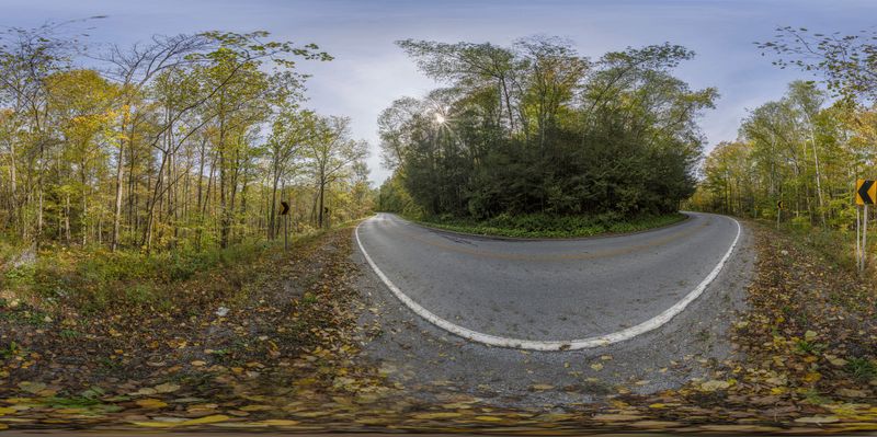 Scenic Road in Ontario, Canada HDRi Maps and Backplates