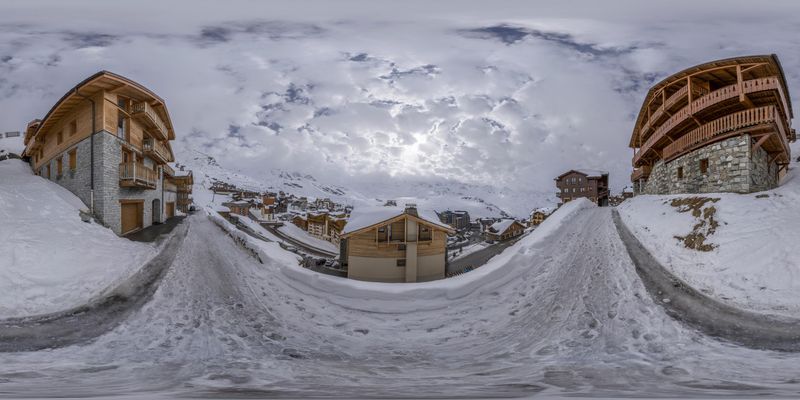 A Suburban View of the French Alps - HDRi Maps and Backplates