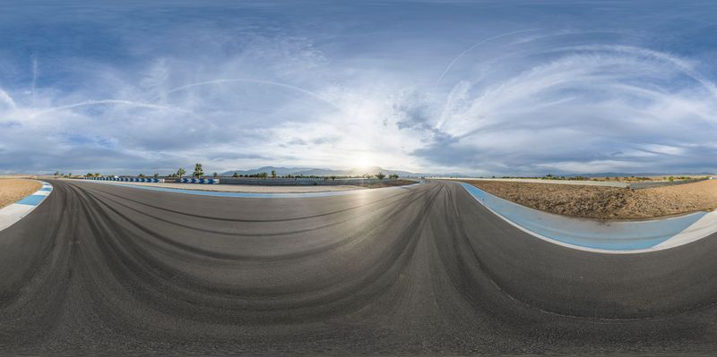 Break of Day on a Racing Track HDRi Maps and Backplates