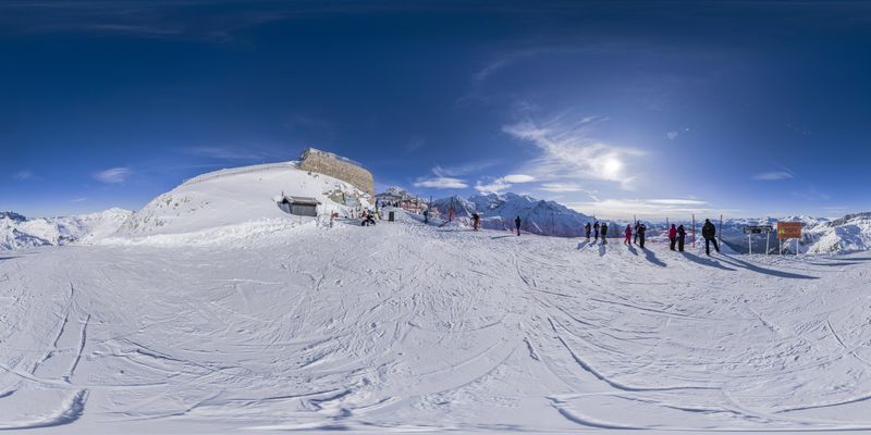 Exploring the French Alps in Winter HDRi Maps and Backplates