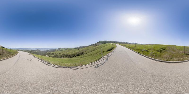 Scenic California Landscape with Mountains and Curving Road HDRi Maps ...