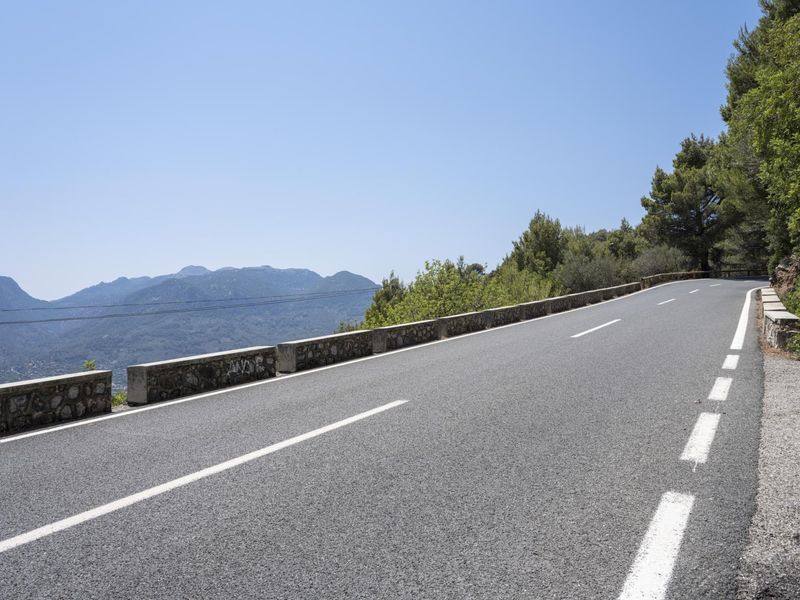 Scenic Mountain Pass in Mallorca, Spain HDRi Maps and Backplates