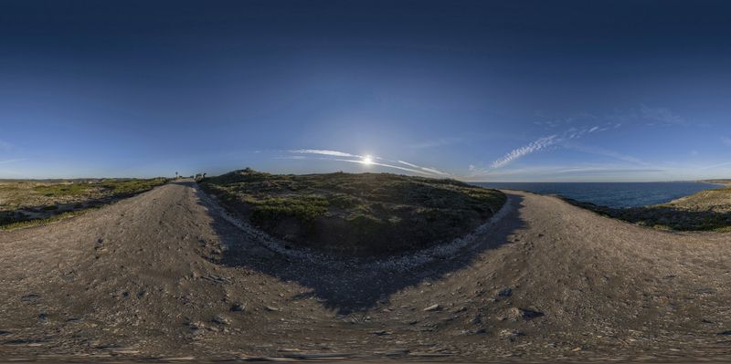 Panoramic View of the Coastal Road in Portugal HDRi Maps and Backplates