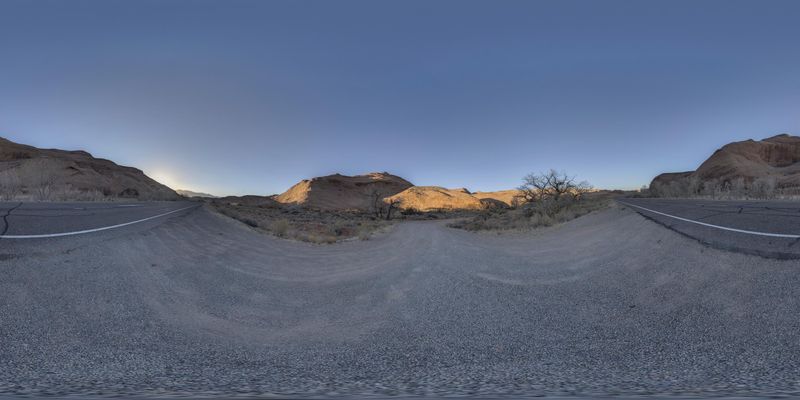 Endless Road Through Utah's Red Rock Landscape - HDRi Maps and Backplates
