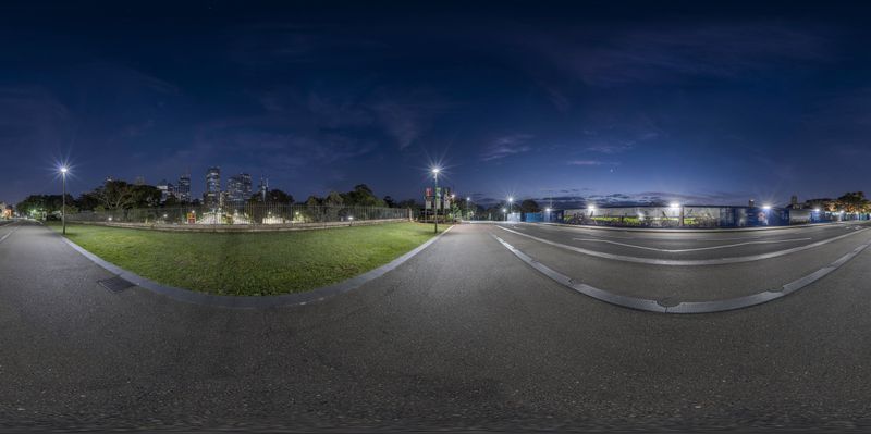 Cityscape at Night with Skyscrapers and Urban Design HDRi Maps and ...