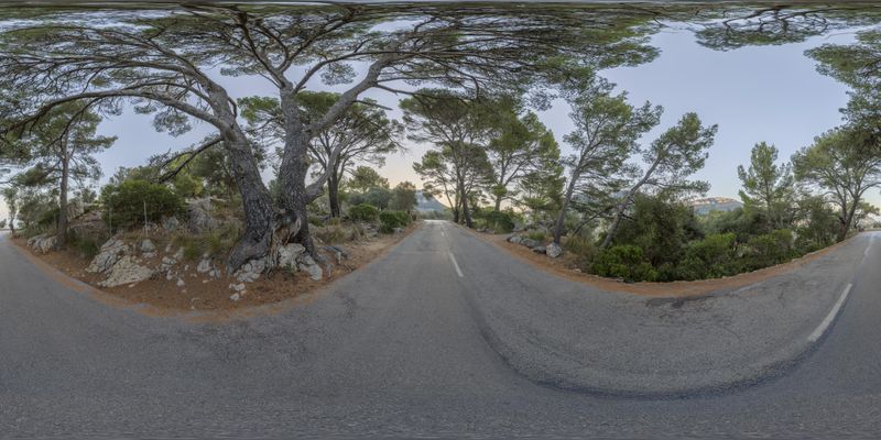 Winding Road in Mallorca, Spain HDRi Maps and Backplates