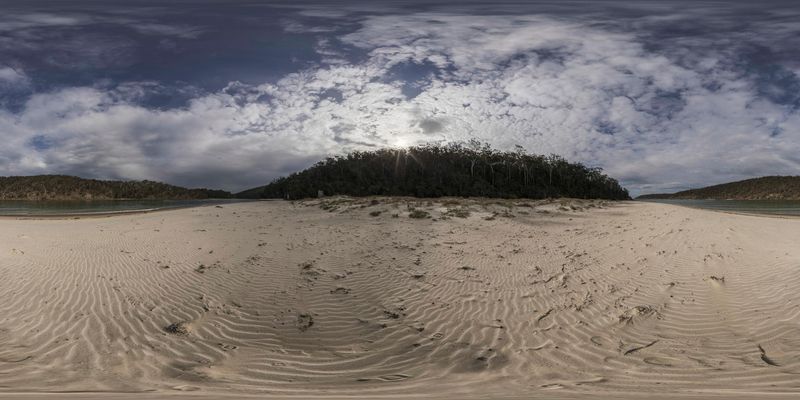 Dawn over Coastal Landscape HDRi Maps and Backplates