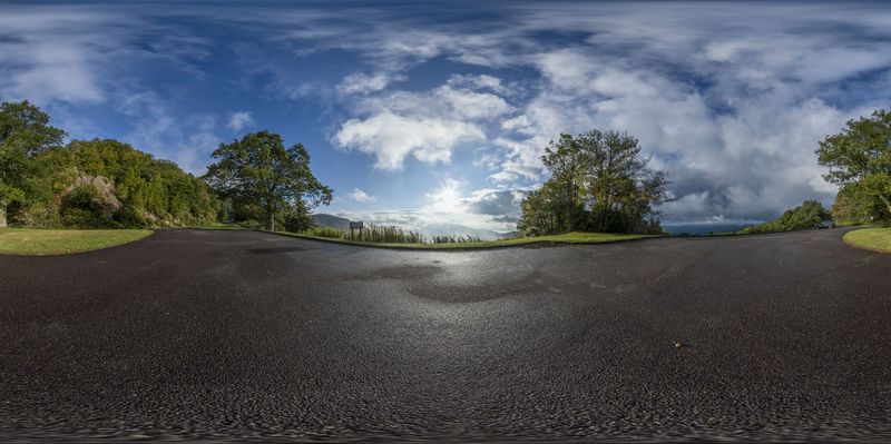 Scenic Mountain Road in North Carolina HDRi Maps and Backplates