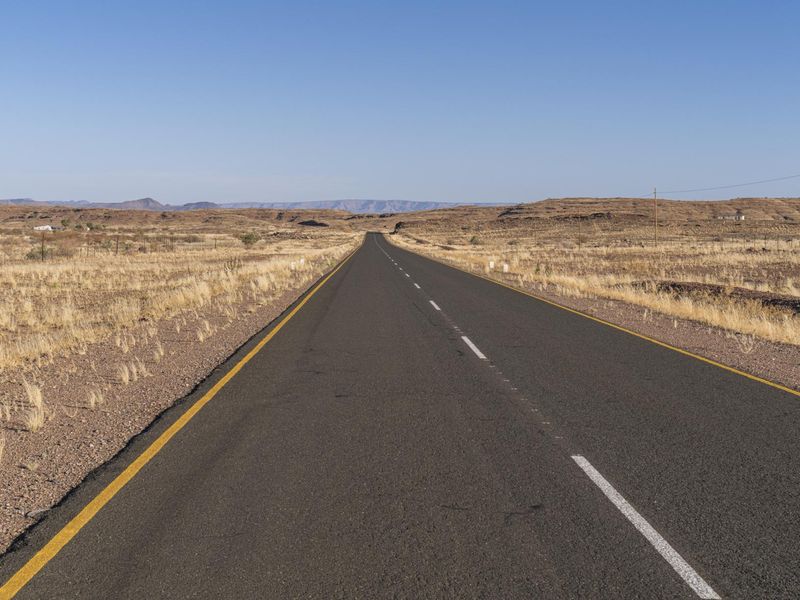 Endless Road through South African Desert HDRi Maps and Backplates