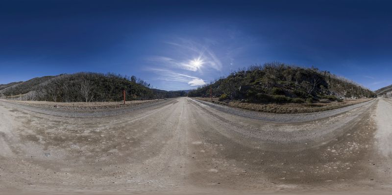 Mountain Landscape with Clear Sky HDRi Maps and Backplates