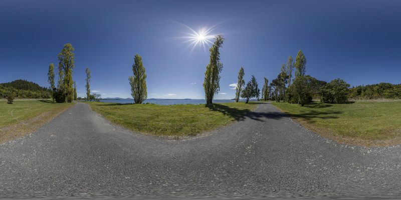 Scenic Coastal Road Surrounded by Nature and Sunlight HDRi Maps and ...