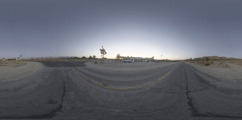 Los Angeles Desert: A Motel Oasis in the USA HDRi Maps and Backplates