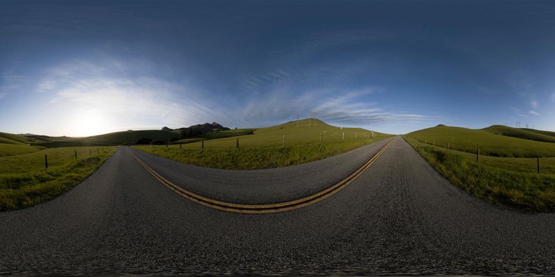 California Mountain Landscape at Dawn HDRi Maps and Backplates
