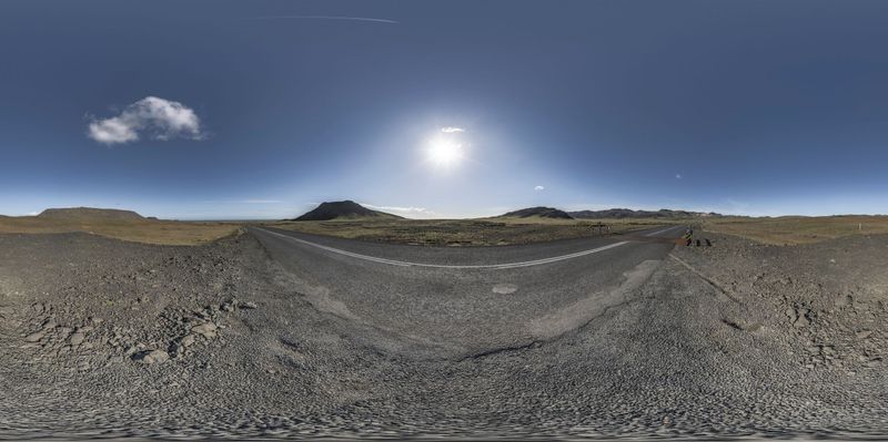 Highland Road in Iceland HDRi Maps and Backplates