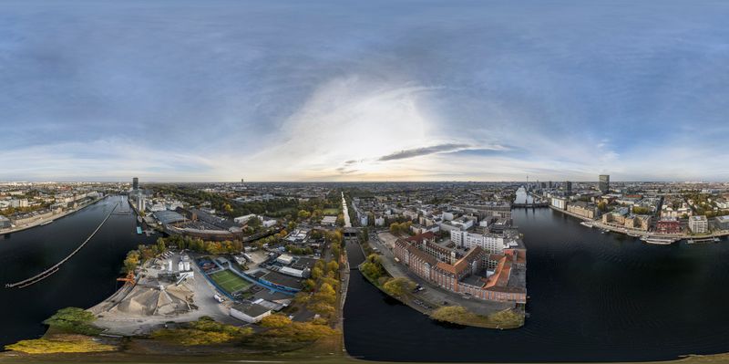 Berlin Skyline: A Blend of Urban and Aerial Beauty HDRi Maps and Backplates