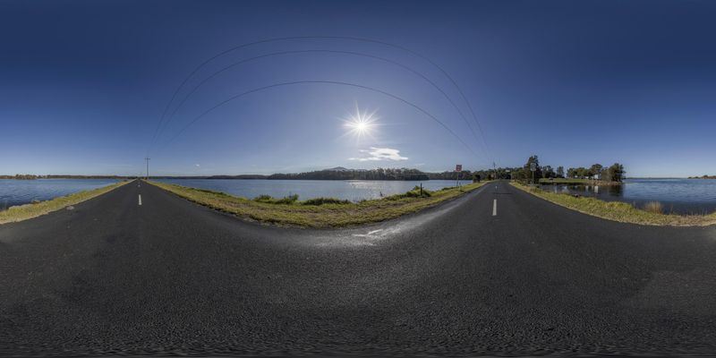 Scenic Coastal Road with Stunning Ocean View HDRi Maps and Backplates