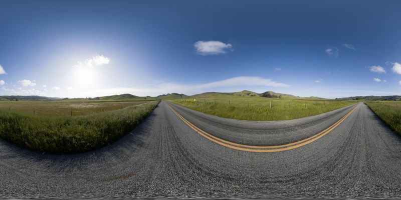 Scenic California Road in the USA HDRi Maps and Backplates