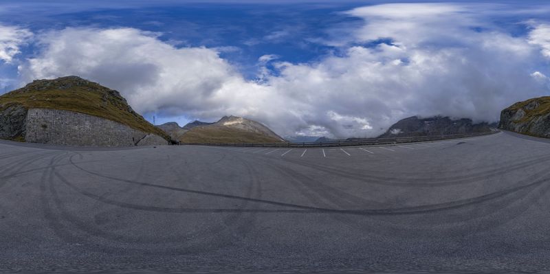 Austrian Road in the Mountains HDRi Maps and Backplates