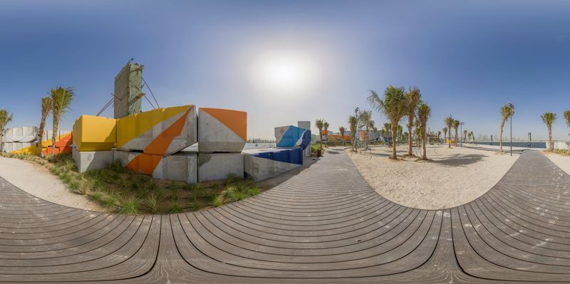 Modern Urban Infrastructure in Dubai, UAE HDRi Maps and Backplates