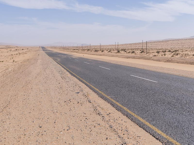 Endless Road in the African Desert - HDRi Maps and Backplates