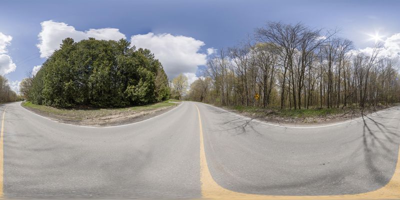 Scenic Road in Ontario, Canada HDRi Maps and Backplates
