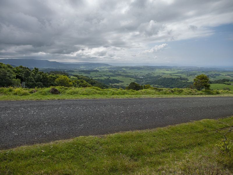 Lush Green Landscape Overlooking Coastal Road HDRi Maps and Backplates