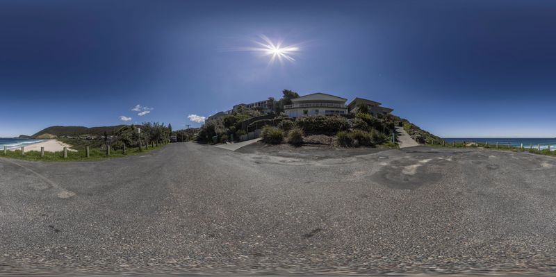 Scenic Road Through a Coastal Landscape HDRi Maps and Backplates