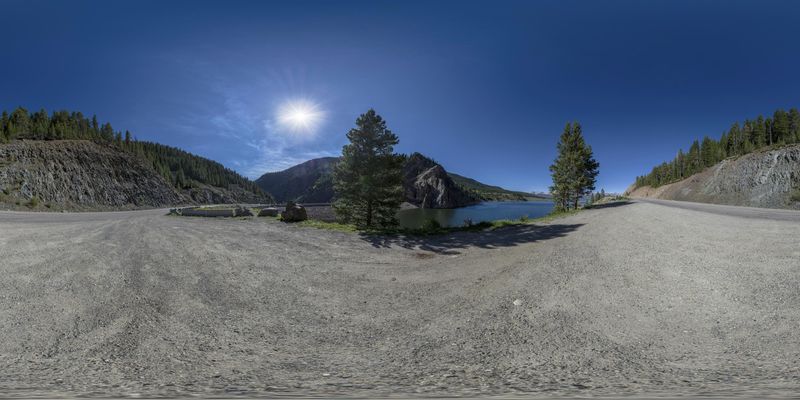 Scenic Drive through Colorado's Crested Butte HDRi Maps and Backplates