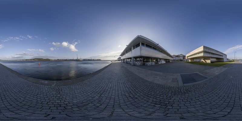 Porto's Coastal Charm: Pier Views at Daybreak HDRi Maps and Backplates