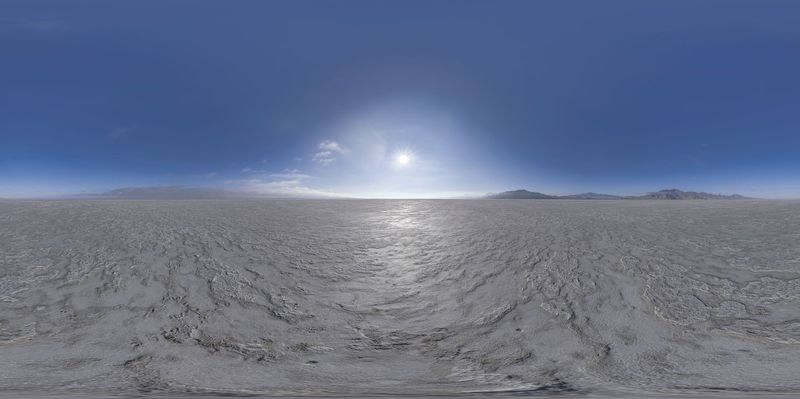 Sunrise Over Salt Lake: Nature's Beauty Unveiled HDRi Maps and Backplates