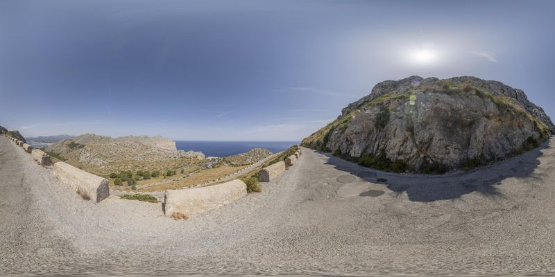 Mountain Road on Mallorca, Spain - HDRi Maps and Backplates