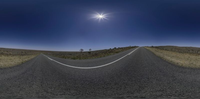Scenic Road through Rural Landscape HDRi Maps and Backplates