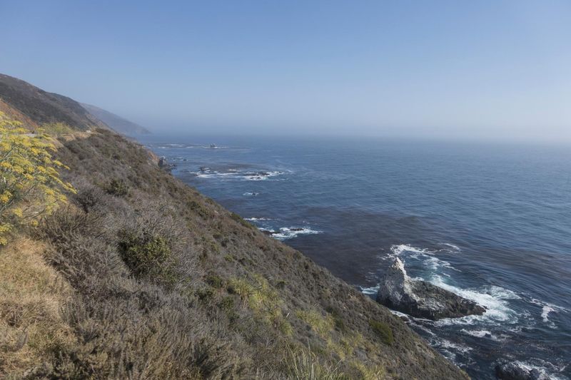 Coastal View of Open Space and Clear Sky HDRi Maps and Backplates