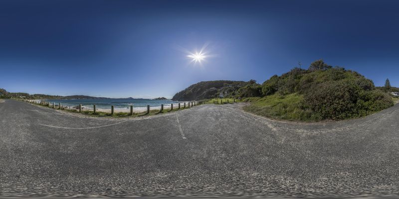 Coastal Landscape by the Ocean HDRi Maps and Backplates