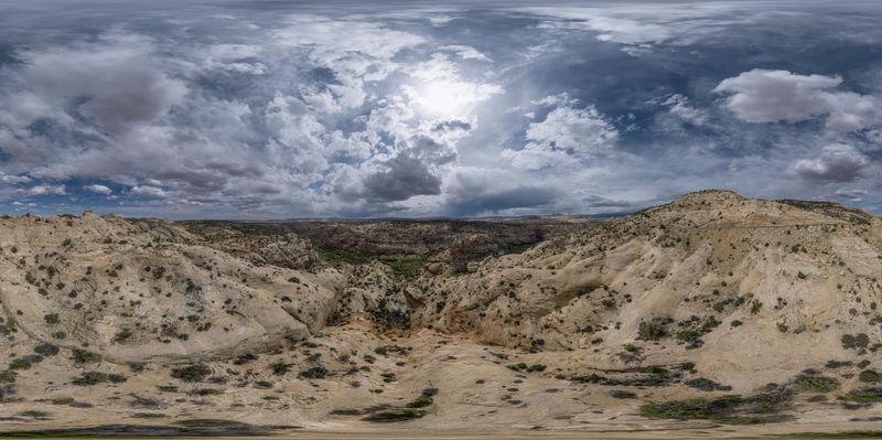 Aerial View of an Asphalt Road in Utah HDRi Maps and Backplates