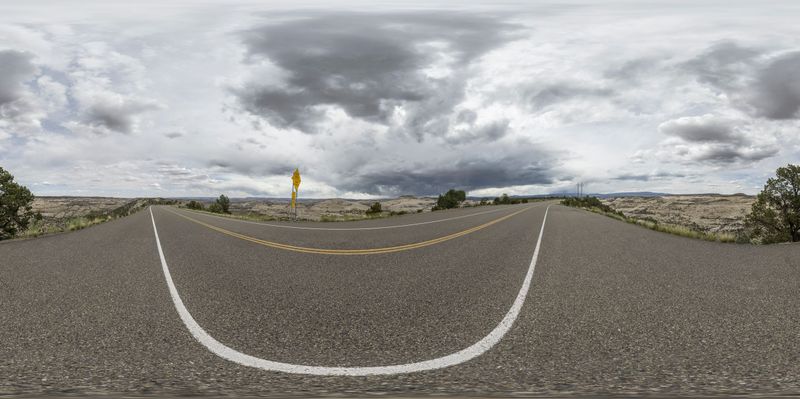 Aerial View of an Asphalt Road in Utah, USA HDRi Maps and Backplates